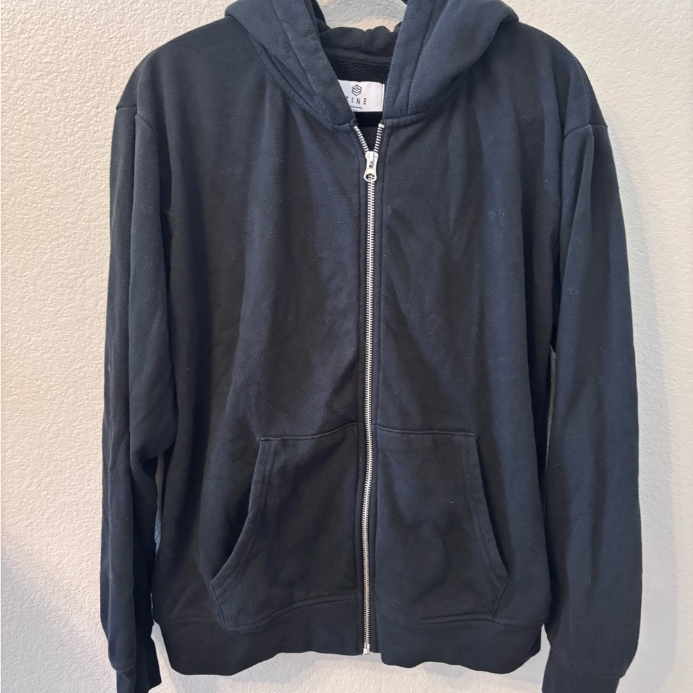 Zine Clothing Black Full-Zip Hooded Jacket